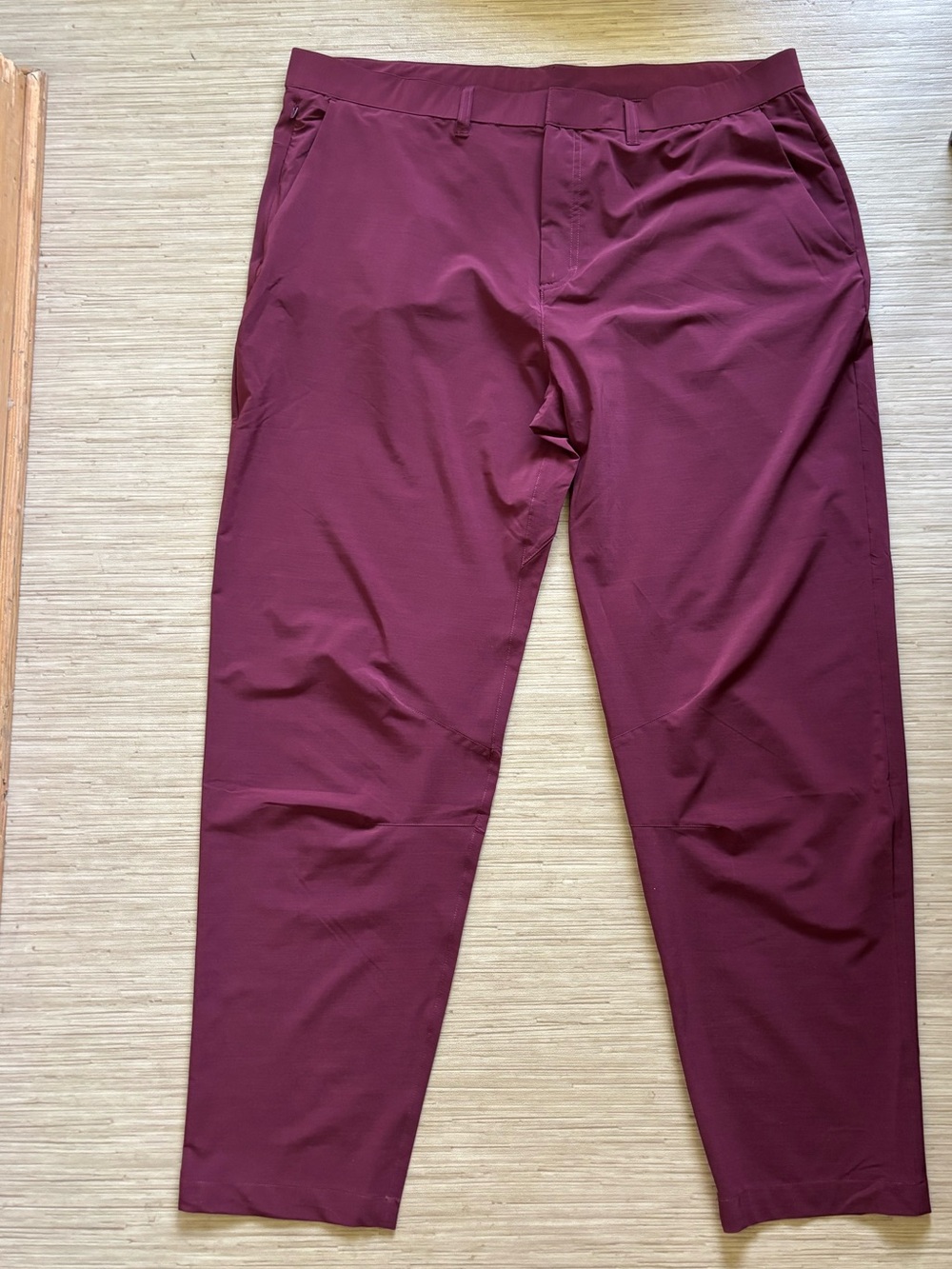 Fabletics Only Pant Burgundy Tech Performance Lightweight Waterproof Pants XXL